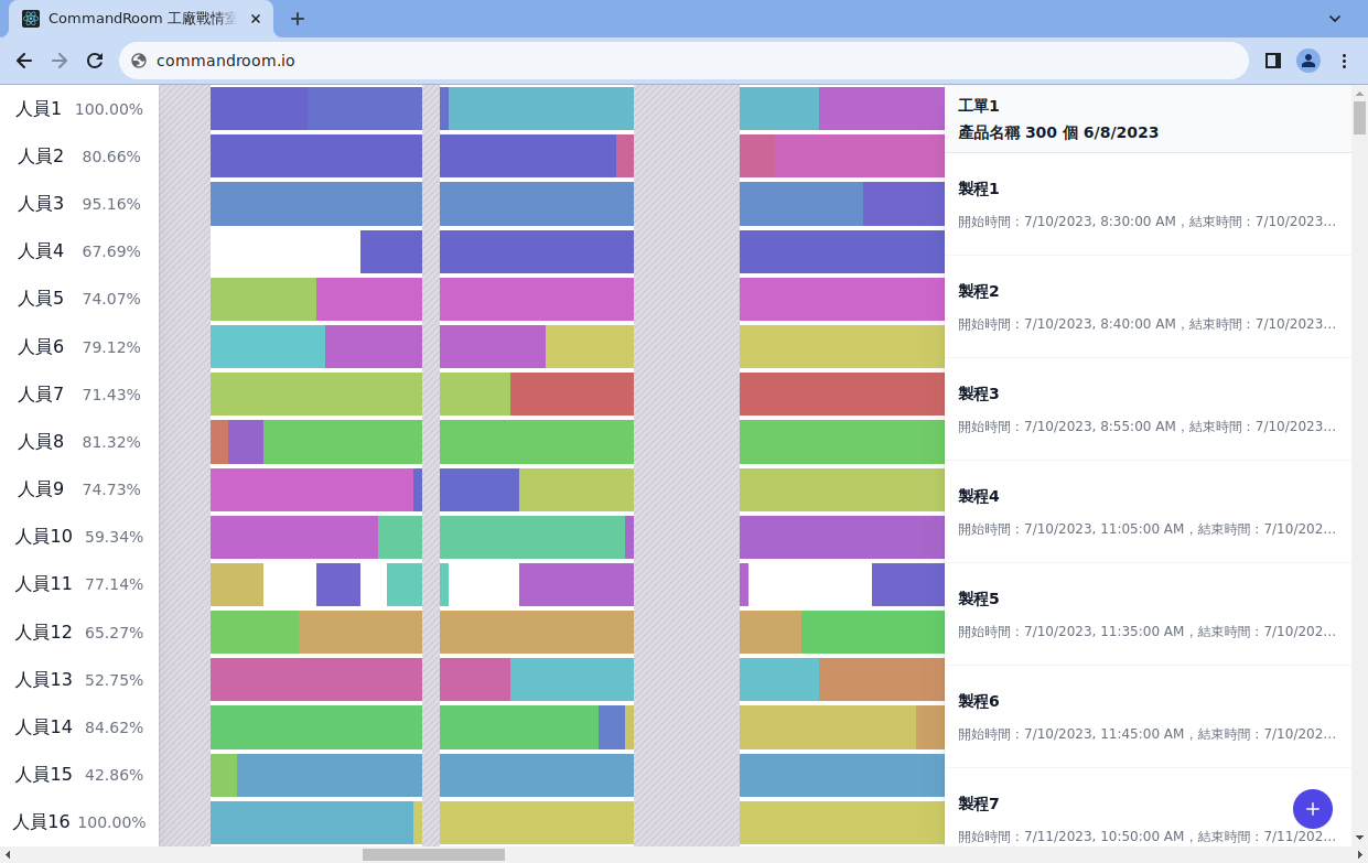 Scheduling screenshot
